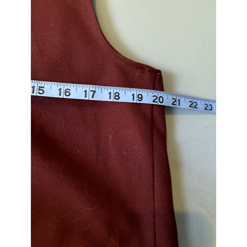 Vtg Rrrruss Maroon Vest M - Picture 5 of 6